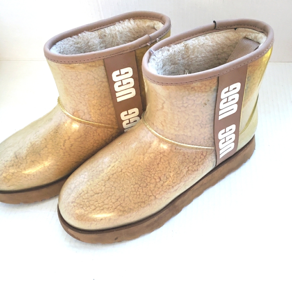 Ugg ankle clear rain boots , gently used condition, EU 39